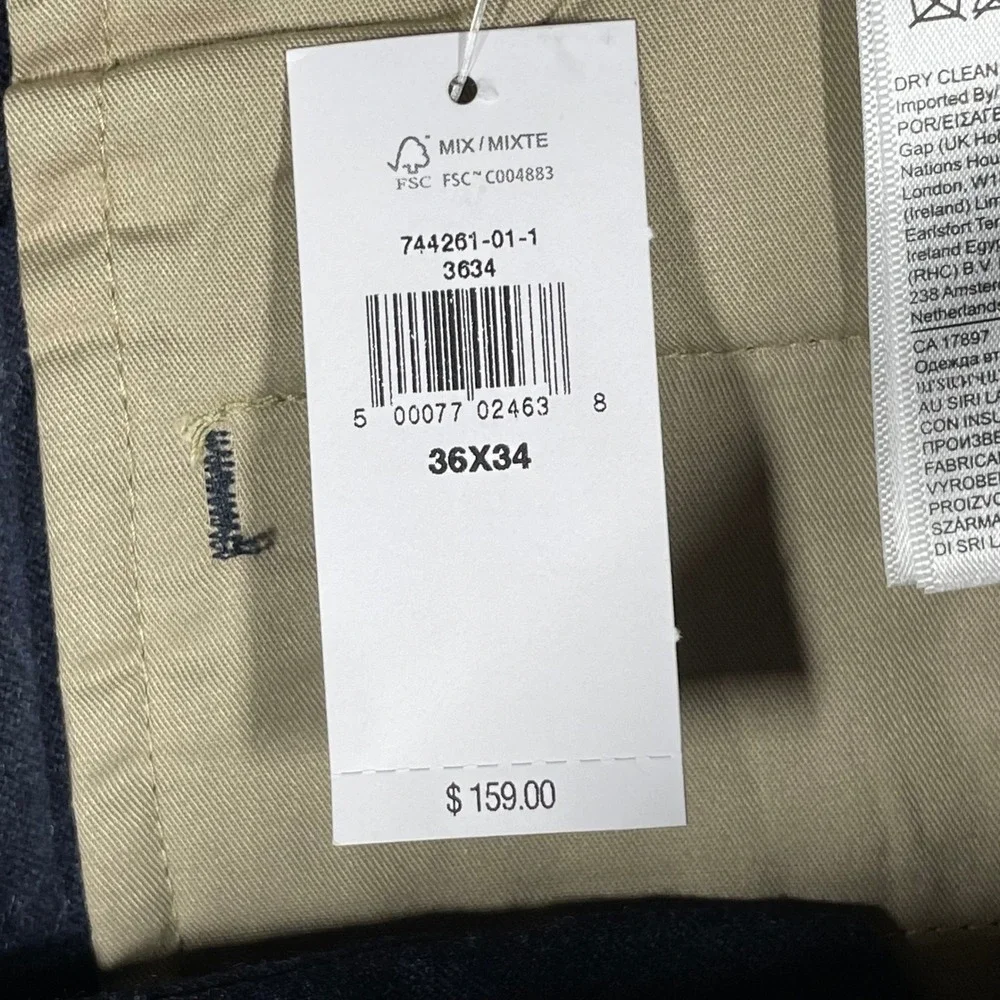 Banana Republic Pants Navy Blue Vitale Barberis Canonico Wool 36x34 NWT $159